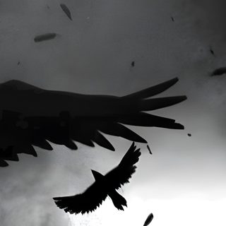 the shadow of a bird flying in front of a dark sky with birds on it Halloween Gif Pc Gif Banner Discord, Discord Banner Gift, Discord Nitro Gif Banner, dark slate gray