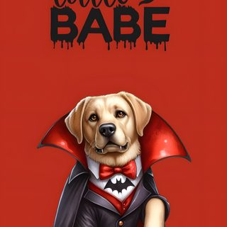 a dog wearing a dracula costume with the words spooky little babe on it Dog Halloween Iphone Cute Halloween Puppy, Dog Halloween Aesthetic, Cute Halloween Puppy Backgrounds, firebrick