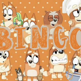 an image of cartoon dogs with the word binggo in front of them and other characters Bingo Halloween Bingo, peru
