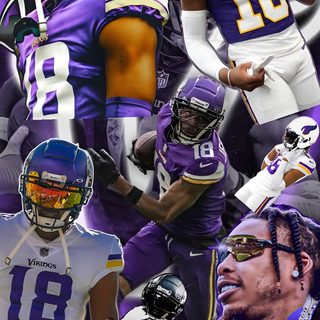 a collage of football players in purple and white Justin Jefferson Halloween Football Picture, Justin Jefferson Aesthetic, Justin Jefferson Iphone, dark slate gray