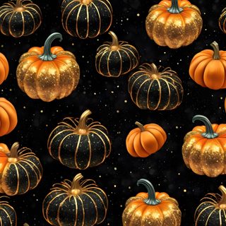 many pumpkins are arranged in rows on a black background with gold glitter and stars Black And Gold And Orange Halloween Pumpkin Background, Pumpkin For Iphone, Fall Glitter Background,