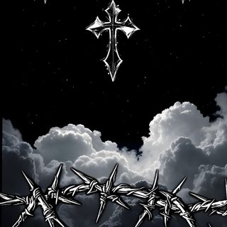 the sky is full of clouds and stars with crosses on them in black and white Halloween Cross Graffiti, Biblical Art, Skull Iphone, Cool Anime, Skull, Funny Lockscreen, black