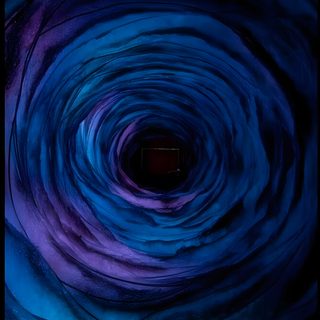 a blue and purple swirl is shown in this image Halloween Movie Themed Background Of Coraline, Coraline Tunnel, Coraline Door, midnight blue
