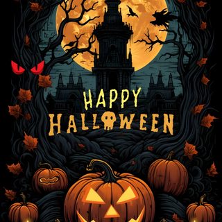 a halloween poster with pumpkins and bats Happy Halloween Happy Halloween Image, Gif Halloween, Free Happy Halloween Images, black