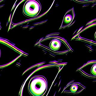 an image of many different colored feathers Weirdcore Halloween Eye Strain, Tcoaal Pc, Many Eyes Art, Horror Eyes Background, Eldritch Eyes, black