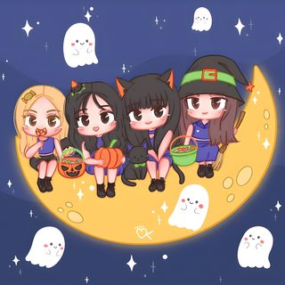 Red Velvet Comic, Blackpink Cartoon, Nezuko Halloween Chibi, Blackpink Chibi Stickers, Blackpink Chibi, Blackpink Cartoon Wallpaper, Kpop Chibi Blackpink, Red Velvet Anime, Blackpink Chibi Wallpaper Halloween Blackpink Red Velvet Comic, Blackpink Cartoon, Nezuko Halloween Chibi, dark slate blue