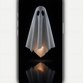 a phone case with a ghost on it Modern Smartphone With Halloween Dark, Lock Screen, Desktop, Phone, Iphone, silver