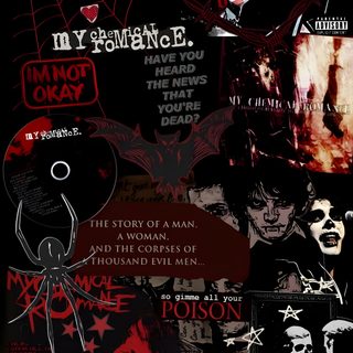a collage of various images with words and pictures on them, all in different colors Mcr Halloween Mcr Hd, My Chemical Romance, Mcr Edit, Demolition Lovers, My Chemical Romance Iphone, black