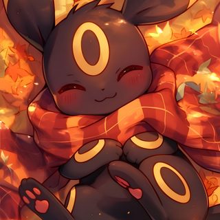 an animal sitting on top of a pile of leaves Eevee Halloween Fall Pokemon, Pokemon Pokeball Iphone, Pokemon Umbreon, Pokemon Autumn, Autumn Pokemon, brown