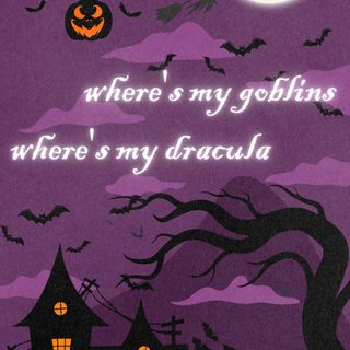 there's my glitins, where's my dracula? halloween card Seventeen Halloween Lockscreen Halloween, Seventeen Monster, Screen Savers, dim gray