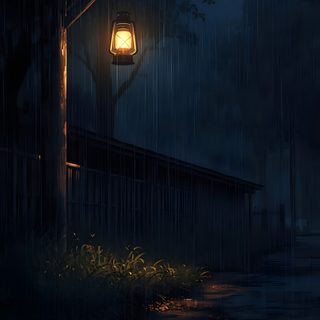 a street light sitting on the side of a road in the rain under a tree Rainy Halloween Night Sky Phone Images, Night Rain Background, Dark Nature Aesthetic, Rain And Thunder, black