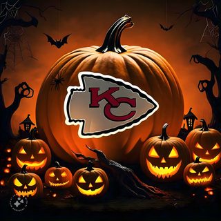 a group of pumpkins that have been carved to look like the kansas chiefs Chiefs Halloween Chiefs Pumpkin, Kansas City Chiefs Pumpkin, Kc Chiefs Pumpkin Painting, maroon