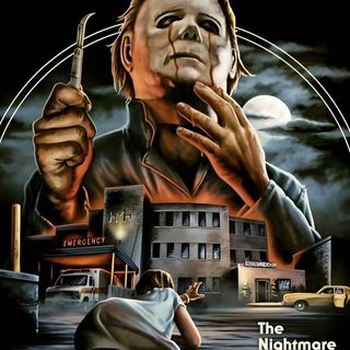 the poster for halloween ii, which features a creepy man holding a knife in his hand Halloween 2 Horror Movies Michael Myers, Poster Michael Myers, Michael Myers’s, Mike Myers Horror, black