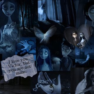 the collage shows many different pictures with words on them and images of people in costume Halloween Corpse Bride Nightmare Before Christmas Horizontal, Nightmare Before Christmas Desktop, Tim Burton Desktop, black