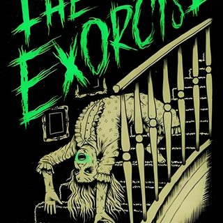 the exorcisi album cover art with green ink on black and white background Exorcist Halloween Halloween Horror Movies, Fai Da Te, Halloween Poster, Scary Movies, black