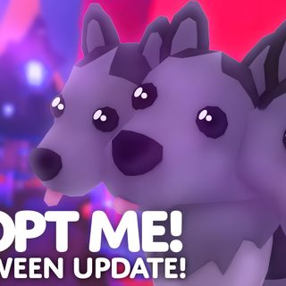 two cartoon dogs standing next to each other with the caption adopt me halloween update Adopt Me Halloween Popular Games, Easy Christmas Treats, Pikachu, Kitty, Game Guide, dark slate blue