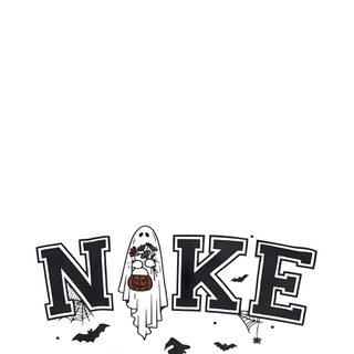 the nike logo has been drawn in black and white with an image of a ghost on it Halloween Nike Fall Nike, Halloween Nike, Nike Doodle, Nike X Monster, Devil Nike Logo, white
