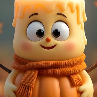 a cartoon character holding a lit candle on top of a wooden table with leaves around it Halloween 4d Candle Cartoon Picture, Pumpkin Cartoon, 3d Fall Iphone, Iphone 3d Autumn, dim gray