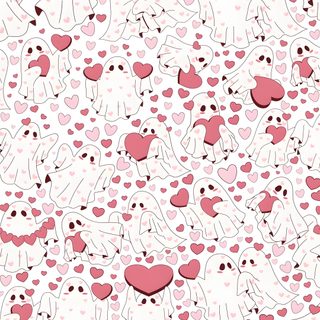 a pattern with hearts and dogs on it Halloween Valentines Halloween Valentines, Spooky Valentines Iphone, Spooky Valentines, white smoke