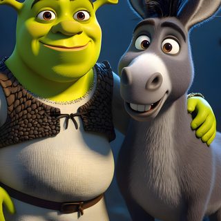 the shrap and donkey are standing next to each other in front of a full moon Halloween Shrek Vampire Pictures, Cute For Android, Ayana Charm, Shrek Backgrounds, Funky, dark slate gray