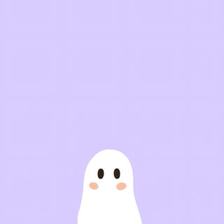 a cartoon ghost with the word boo on it's chest and eyes, standing in front of a purple background Cute Halloween Purple Ghost Light Purple Halloween, Ghosts On Purple Background, Purple Ghost, lavender