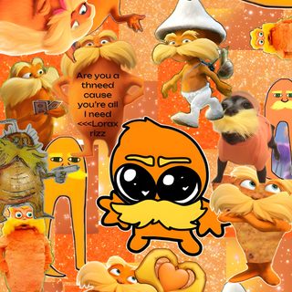 an orange background with many different cartoon characters Preppy Lorax Halloween The Lorax Characters, Phone Humor, I Am Batman, Cute Iphone Tumblr, peru