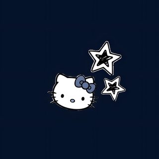 hello kitty wallpaper with stars on it Blue Hello Kitty Halloween Collage, Hello Kitty, black