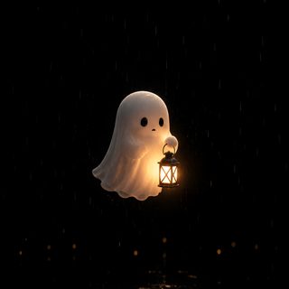 a ghost lantern floating in the air over water Halloween Phone Halloween Ghost, Magical Paintings, Black Canvas Art, Ghost Images, Halloween Backdrop,