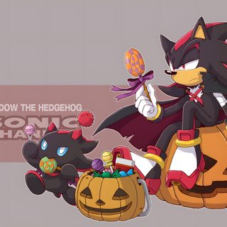 shadow the hedgehog and his pumpkins by sonic - chap on devisy Shadow The Hedgehog Halloween Shadow The Hedgehog Halloween, Halloween Shadow The Hedgehog, Sonic Adventure 2 Pumpkin Hill, dark gray
