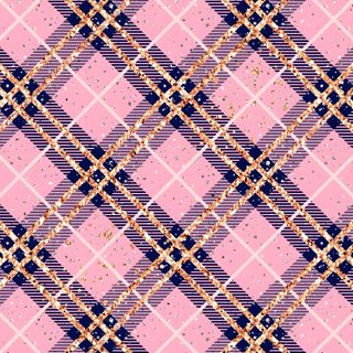 a pink and blue plaid pattern with black dots Halloween Plaid Pink Custom Plaid Glitter, Pink Plaid Pattern Art, Sparkly Plaid Design,