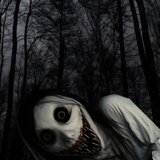 an image of a creepy person in the woods Really Scary Halloween Scary For Phone, Scary Picture, Ghost Horror, Scary Ghost, dark slate gray