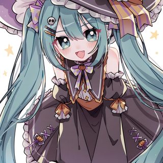 Hatsune Miku Hatsune Miku Halloween Hatsune Miku, light slate gray