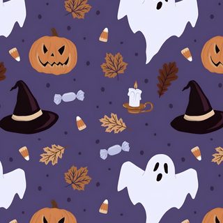 a purple background with pumpkins and ghost faces Aesthetic Halloween Elements Halloween Pattern Iphone, New, Kids Halloween, dark slate blue