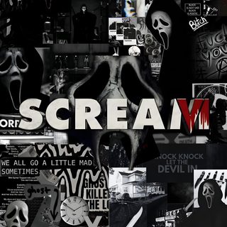 a collage of black and white images with the words scream on them Halloween Aesthetic Scream Halloween Iphone Backgrounds, Castlevania, Baby Blue, Scary Movie Characters, black