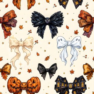 an image of halloween bows and pumpkins on a white background with stars in the sky Halloween Bow Iphone Autumn Phone, Halloween Iphone Backgrounds, Lip, Gothic Candles, old lace