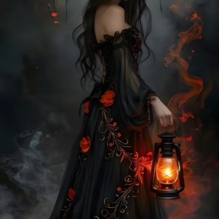 a woman in a witch costume holding a lantern and wearing a hat with flowers on it Beautiful Halloween Witch Spooky Pictures Vintage Photos, Halloween Witch Iphone, Cool Witch Pictures, black