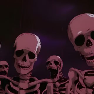 there are many skeletons standing together in the dark Halloween Skeletons Skeleton For Laptop, Skeleton Troll Face, 1024x576 Youtube Banner Skeleton, black