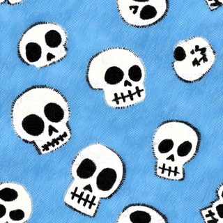 a blue background with black and white skulls on it Blue Cute Halloween Whats, Mlg, Iphone Kawaii, Hippie, Fondos De Pantalla Hd Para Iphone,