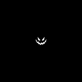 a black background with a scary face in the center and two white eyes on it Black Halloween 4k Black Halloween, Black Halloween 4k, Halloween Black, Scary Black,