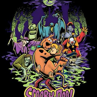 the scooby doo logo on a black background Halloween Scooby Doo black