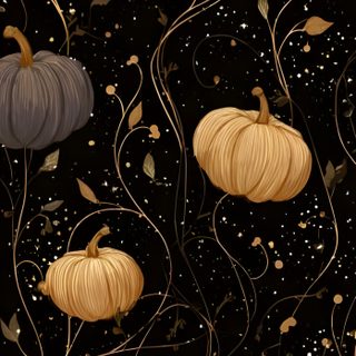 a black and gold wallpaper with pumpkins on it Black And Gold And Orange Halloween black