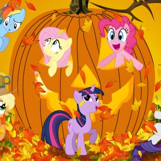 many ponies are gathered around a pumpkin My Little Pony Halloween My Little Pony Thanksgiving, My Little Pony Halloween, My Little Pony Halloween Movie, chocolate