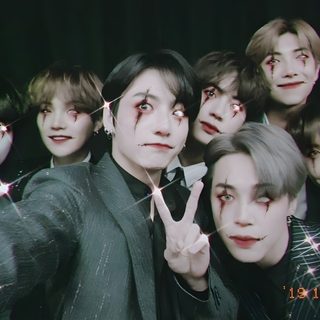 a group of young men standing next to each other in front of a black background Bts Halloween Laptop Bts Halloween Costume, Bt21 Halloween, Bts Happy Halloween, dark slate gray