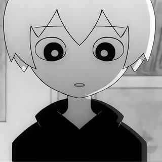 an animated image of a person with short hair and big eyes looking at the camera Missing Halloween Nick Missing Halloween, Fuchi Sunao Anime, Fuchi Sunao Cat, Missing Halloween, dark gray