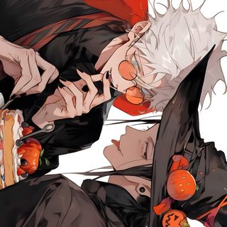 an anime character is dressed up as a witch with pumpkins on her head and holding a knife Jujustu Kaisen Halloween 4k Jjk Thanksgiving, Jjk Pumpkin Painting, Jujutsu Kaisen Halloween, sienna