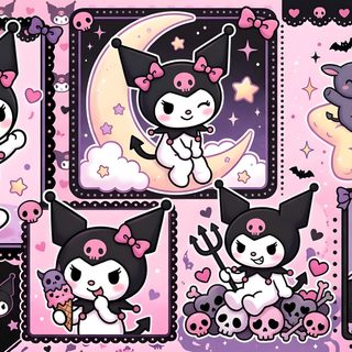Chromebook Kuromi Halloween rosy brown