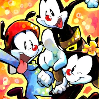 an image of mario and luigi on the cover of nintendo wii gameboy's super mario world Halloween Animaniacs Yakko Warner, Animaniacs, Animaniacs Poster, The Warners, Wakko And Dot, sandy brown