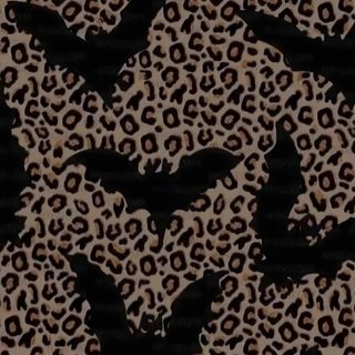 an animal print pattern with bats and leopard spots in black, brown and tan colors Halloween Cheetah Print Laptop Home Screen, Computer Alt, Background Pc Aesthetic, Y2k Laptop, black