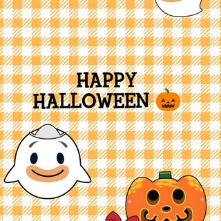 an orange and white checkered background with pumpkins, ghost and ghost face on it Animal Crossing Halloween Acnh Spooky, Acnh Autumn, Nintendo Halloween, Acnh Fall, navajo white