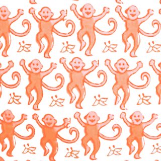 an orange monkey pattern on a white background Roller Rabbit Halloween Roller, Christmas Ipad, Orange Monkey, Paper Mate Pens, Rabbit, snow